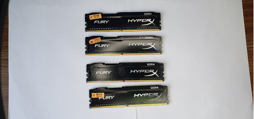 Memória Ram Hypex Fury Preto 4x8gb  Hx424c15fb2/8 32gb