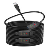 Ldkcok Cable De Extension Usb 3.0 Activo De 60 Pies Macho A 