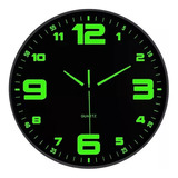 Reloj De Pared Silencioso Fluorescente Para Decoración Del H