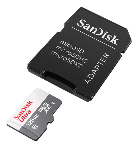 Cartao Micro Sd De Memoria Sandisk Ultra 128gb 100mbs