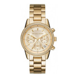 Reloj Michael Kors Mk6356 Para Mujer, Dorado, 37 Mm