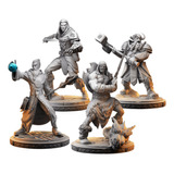 Kit 5 Miniaturas Dungeons And Dragons Para Juegos De Rol