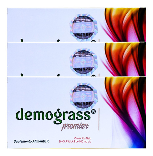 3 Cajas De Demograss Premier 30 Cápsulas - Pack
