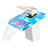 Rovogo Cuarto De Baño Luz Led Lavabo Grifo Cascada Caño D...