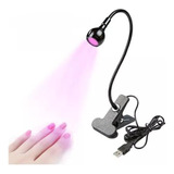 Mini Lampara Led Uv De Clip Uñas Press On