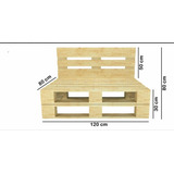 Sofá De Pallet Com Encosto 120 X 80 X 80 Cm