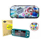 Kit Nintendo Switch Lite Case Protector + Mica + Thumb