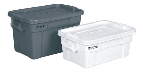 Contenedor Baul Brute Recto Con Tapa X 76lts Blanco Plastico