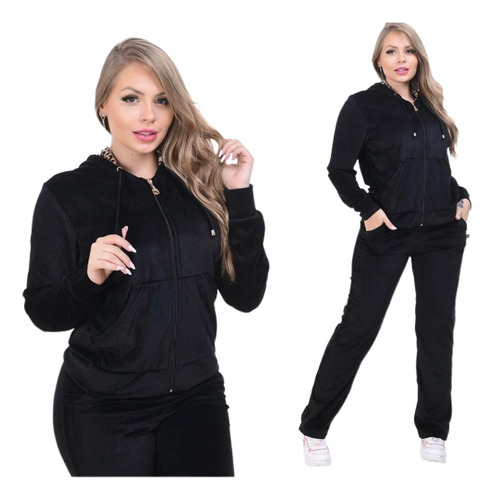 Conjunto Agasalho De Plush Plus Size Feminino