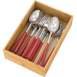 Organizador De Cajones De Cocina De Bambú, Caja De Almacenam