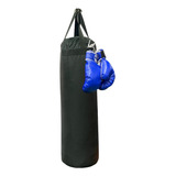 Saco De Boxeo 100cm, Tula Mma Relleno + 1 Par Guantes