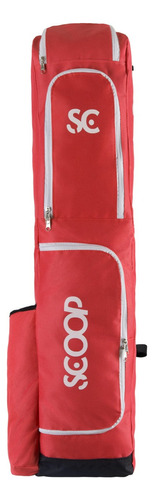 Bolso Mochila Funda Porta Palo Hockey Scoop 4 Palos Mediana Fundas Color Rojo (base Goma)