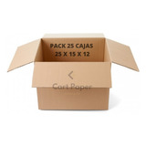 Cajas De Cartón 25x15x12 / Pack 25 Cajas / Cart Paper