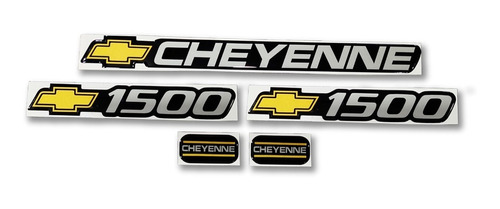 Full Kit De Emblemas Chevrolet Cheyenne 1500 En Relieve Foto 3