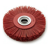 Cepillo Circular Abrasivo Nylon Amoladora 6 Bremen 150mm Color Rojo