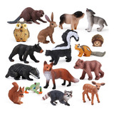 16 Figuras De Bebé De Animales Del Bosque, Figuras De Cria.