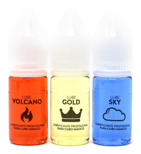 Lube Cuber Pro Sky + Gold + Volcano Para Cubo Mágico