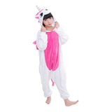 Pijama Unicornio Blanco Kigurumi 3-12 Años Enterizo Polar