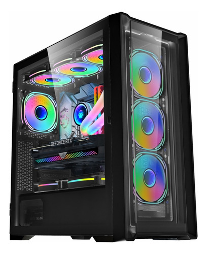 Gabinete Kronos Black Ice 360 E-atx Vidrio Templado, Usb 3.0