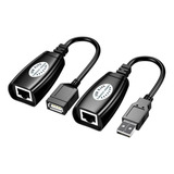 Par De Cabo Transfere Dados Até 50mts Extensor Usb Via Rj45