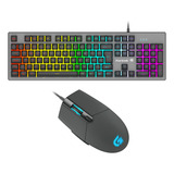 Combo Gamer Teclado Rgb 100% Conexão Usb + Mouse Preto Rgb