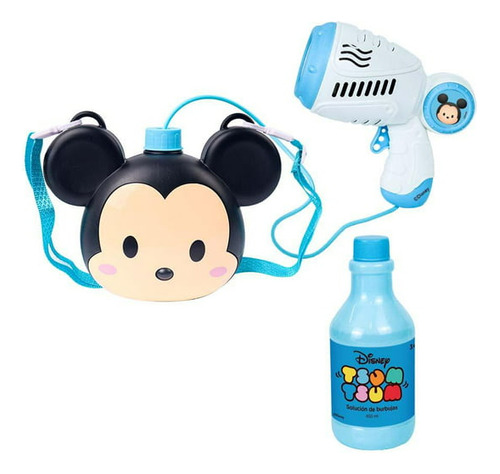 Lanzador De Burbujas Mickey Con Bolsa Para Niños. 
