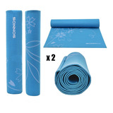 Kit X 2 Colchonetas Yoga Mat Sonnos Pilates 5 Mm Importada