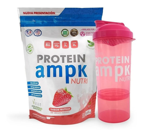 Ampk Protein Suplemento Dietario 506g Vegano + Shaker Batido