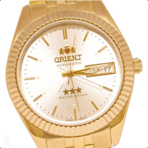 Relógio Pulso Orient Automatico De Aço Dourado Prova Dágua