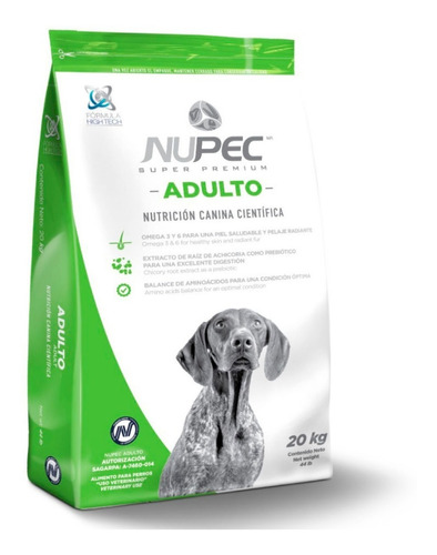 Alimento Croquetas Perro Adulto Nupec Super Premium 20 Kg