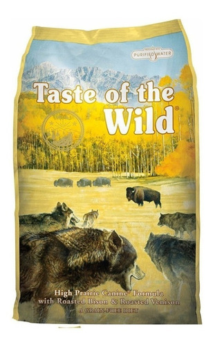 Alimento Taste Of The Wild High Prairie Para Perro Adulto Todos Los Tamaños Sabor Bisonte Asado Y Venado Asado En Bolsa De 18kg