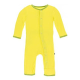 Kickee Pantalones Niños Pequeños Sólido Sobretodo Con Broche