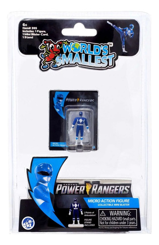 Mini Figura Blue Ranger Power Rangers Worlds Smallest Billy