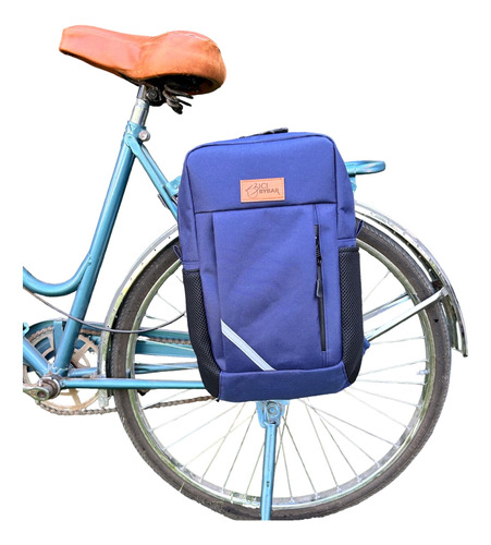 Alforja Mochila Sport Impermeable Azul Para Bicicleta