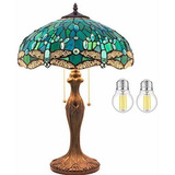 Lámpara De Mesa Tiffany, Sala De Estar, Dormitorio, Mar Azul