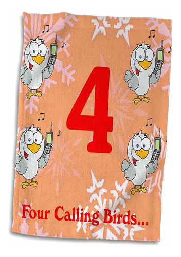 Toalla 3d Rose 12 Días De Navidad Con Cuatro Pájaros ...