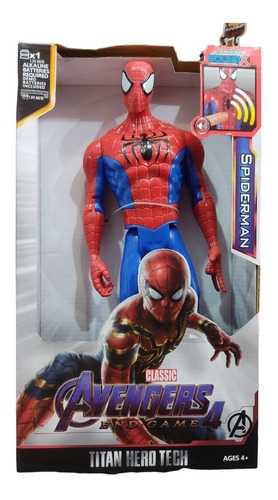 Muñeco Spiderman Superheroes Luz Sonido Alternativo 30cm