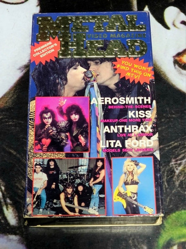 Kiss Video Vhs Metal Head 90 Aerosmith Lita Ford Anthrax Exc