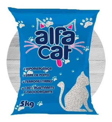 Arena Para Gato Alfa Cat 5pzs De 5kg Total 25 Kg