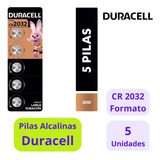 Duracell Pilas Alcalinas Cr2032 Tira 1x5uds