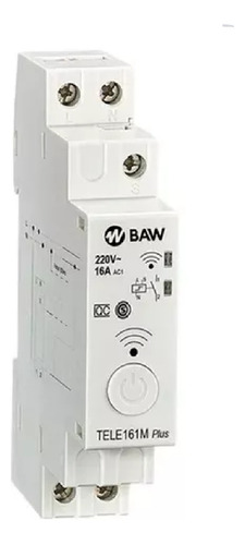 Interruptor Inteligente Wifi Smart 16a Din Tele161m Plus Baw
