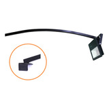 Braço Suporte Para Refletor De Led Int/ext 120cm Curvo Preto