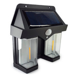 Arandela Parede Solar Externa Luz Led Recarregavel Lampada