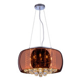 Lustre Pendente Cristal Legítimo K9 Sala Attractive 50cm Biv