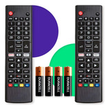 Kit 2 Controle Remoto Compatível LG Tv Smart Universal