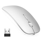 Lostrain Mouse Inalámbrico, Ratón Bluetooth Recargable Con R