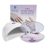 Kit Lampara Secadora Uñas 48w + Pulidor De Uñas+ Accesorios