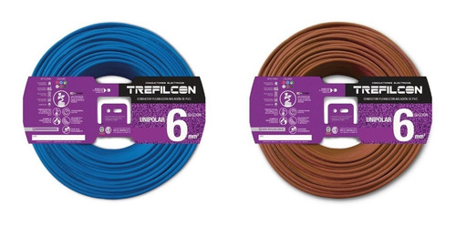 Cable Unipolar 6mm Pack X 2u Marrón Y Celeste Rollo X 25m