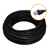 Cabo De Rede 20m Cat6 Furukawa Rj45 Preto Gigabit S. Veloz