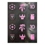 Stickers Inter Miami 10 Planchas X 12 Sticker - Cotillón Waf